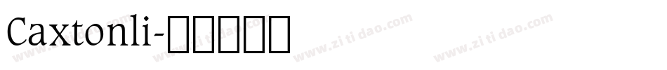 Caxtonli字体转换