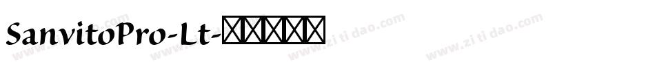 SanvitoPro-Lt字体转换