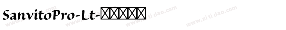 SanvitoPro-Lt字体转换