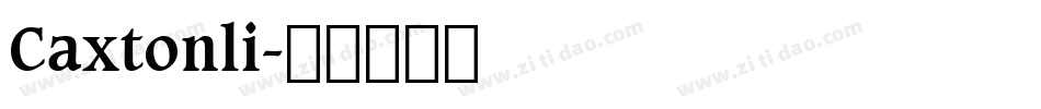 Caxtonli字体转换