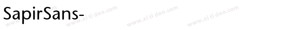 SapirSans字体转换