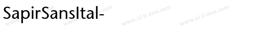 SapirSansItal字体转换