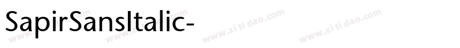 SapirSansItalic字体转换