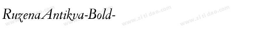 RuzenaAntikva-Bold字体转换