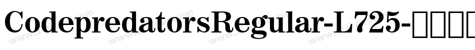 CodepredatorsRegular-L725字体转换