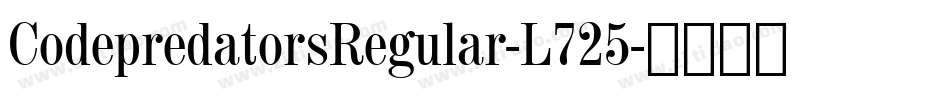 CodepredatorsRegular-L725字体转换
