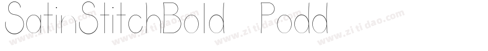 SatinStitchBold-Podd字体转换