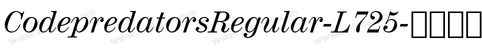 CodepredatorsRegular-L725字体转换