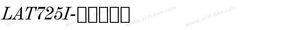 LAT725I字体转换