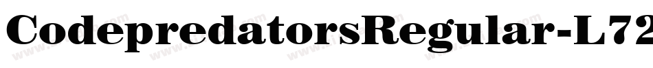 CodepredatorsRegular-L725字体转换