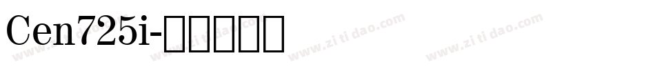 Cen725i字体转换