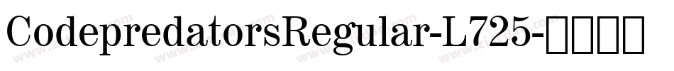 CodepredatorsRegular-L725字体转换