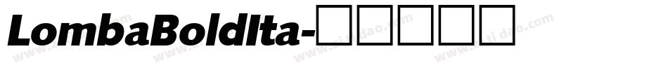 LombaBoldIta字体转换