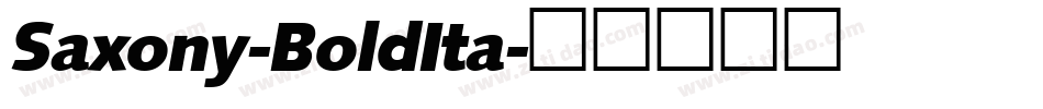 Saxony-BoldIta字体转换