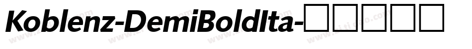 Koblenz-DemiBoldIta字体转换