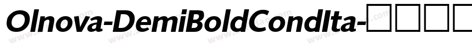 Olnova-DemiBoldCondIta字体转换