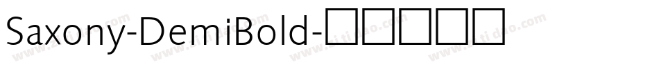 Saxony-DemiBold字体转换