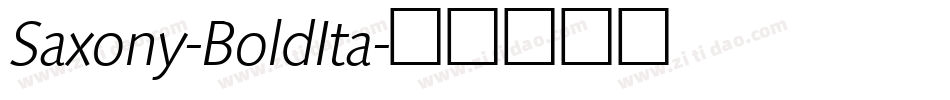 Saxony-BoldIta字体转换