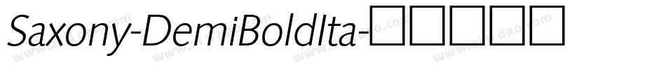 Saxony-DemiBoldIta字体转换