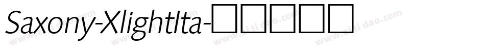 Saxony-XlightIta字体转换