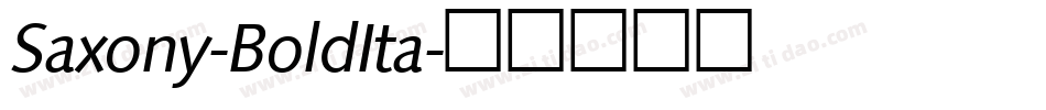 Saxony-BoldIta字体转换
