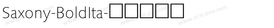 Saxony-BoldIta字体转换