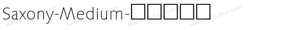 Saxony-Medium字体转换