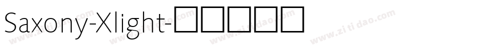 Saxony-Xlight字体转换
