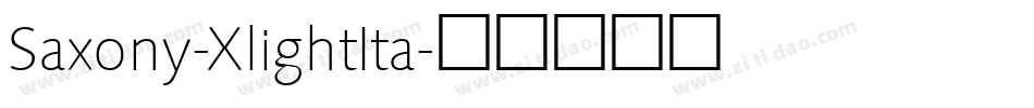 Saxony-XlightIta字体转换
