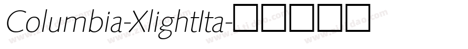Columbia-XlightIta字体转换