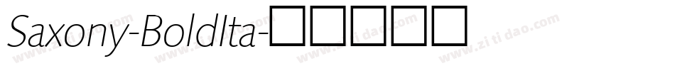 Saxony-BoldIta字体转换