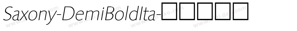 Saxony-DemiBoldIta字体转换