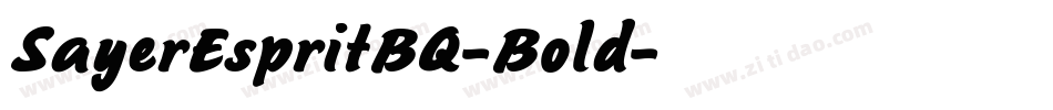 SayerEspritBQ-Bold字体转换