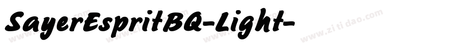 SayerEspritBQ-Light字体转换