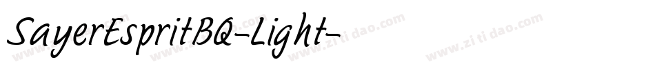 SayerEspritBQ-Light字体转换
