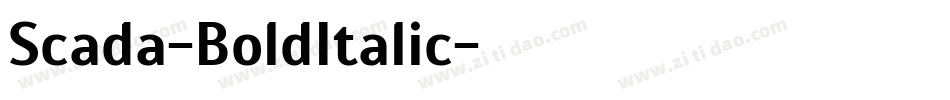Scada-BoldItalic字体转换