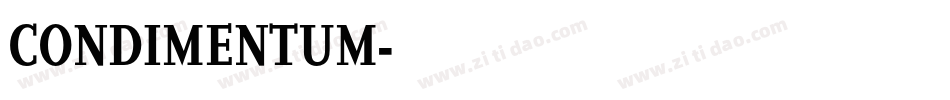 CONDIMENTUM字体转换