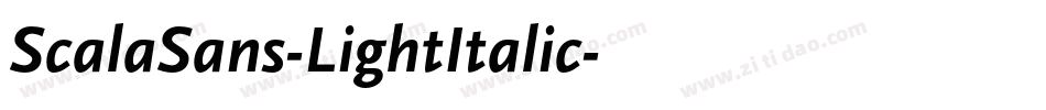 ScalaSans-LightItalic字体转换