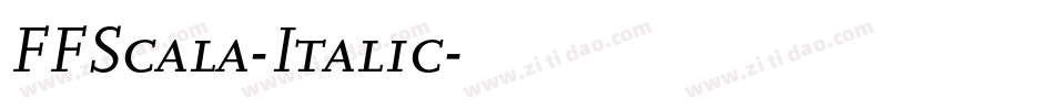 FFScala-Italic字体转换