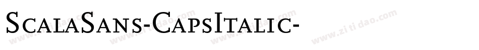 ScalaSans-CapsItalic字体转换