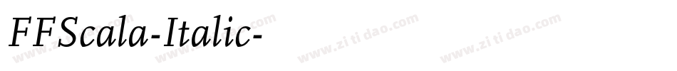 FFScala-Italic字体转换