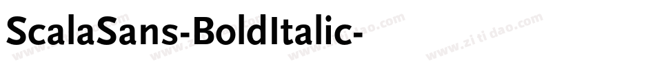 ScalaSans-BoldItalic字体转换
