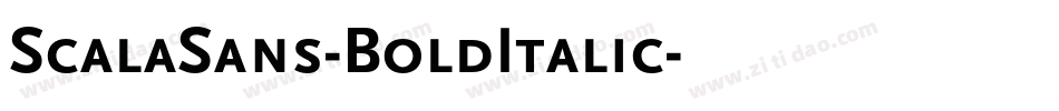 ScalaSans-BoldItalic字体转换