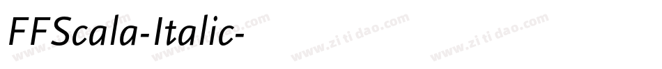 FFScala-Italic字体转换