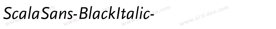 ScalaSans-BlackItalic字体转换