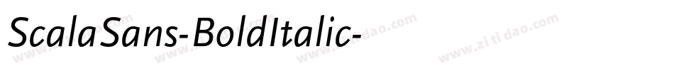 ScalaSans-BoldItalic字体转换