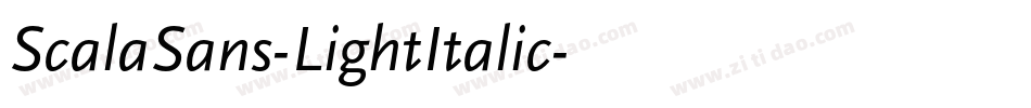 ScalaSans-LightItalic字体转换