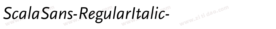ScalaSans-RegularItalic字体转换