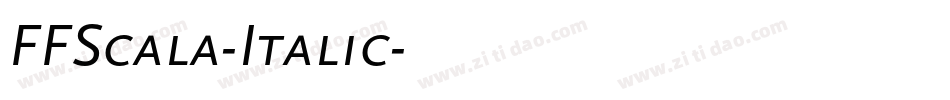 FFScala-Italic字体转换