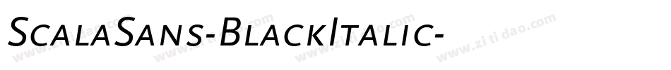 ScalaSans-BlackItalic字体转换